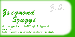 zsigmond szugyi business card